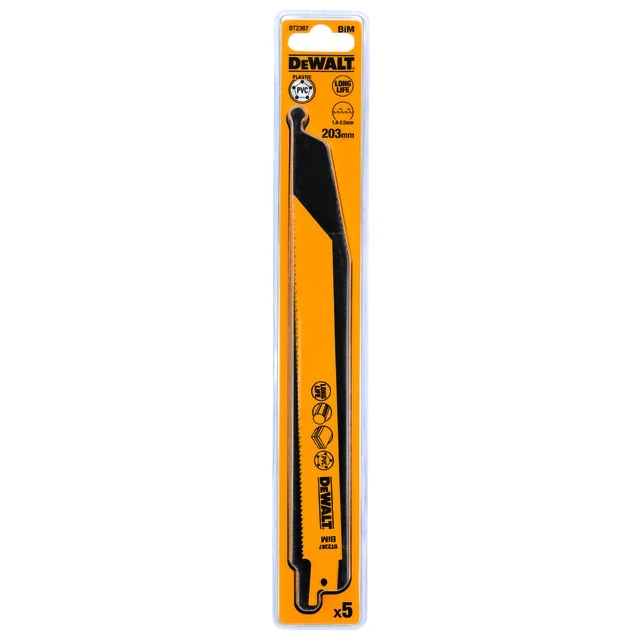 DeWalt DT2387 tigersågblad, fem blad